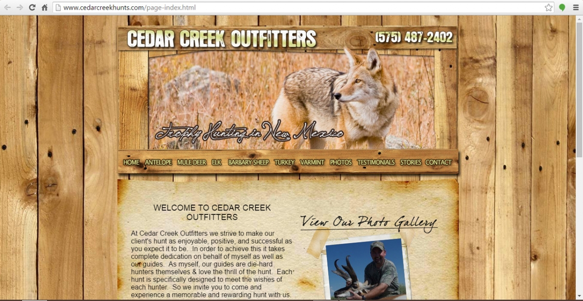 Logan, New Mexico Hunting Web Design