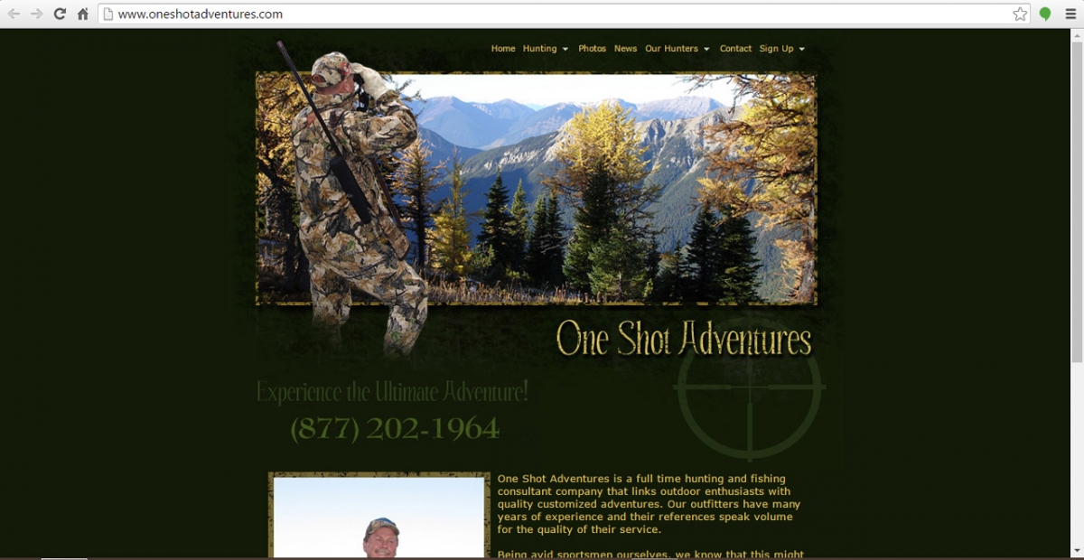 Dallas, Texas Hunting Web Design