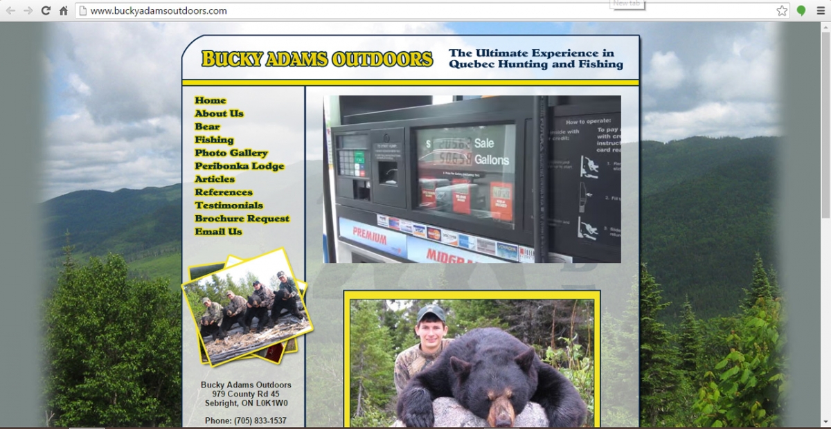 Quebec, Canada Hunting Web Design
