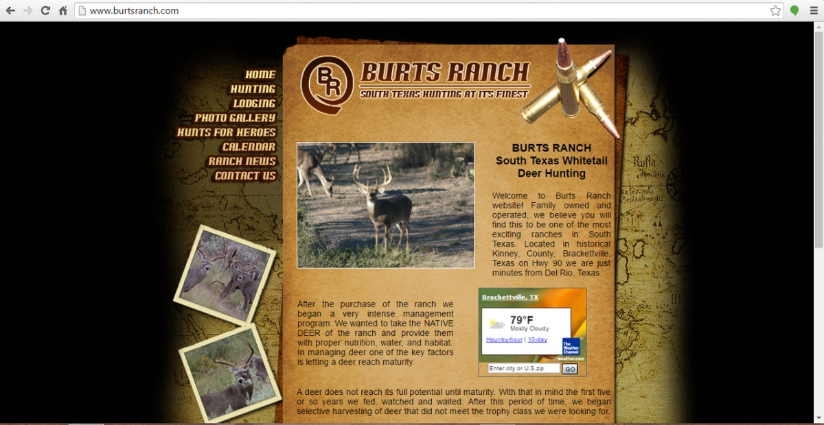 Brackettville, Texas Hunting Web Design