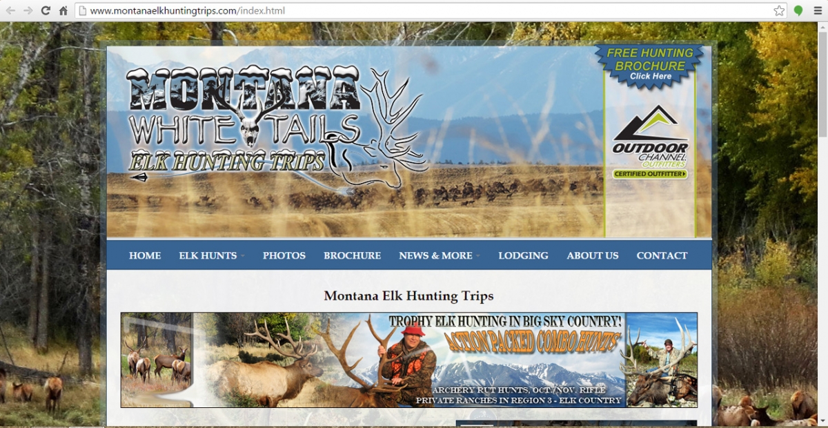 Montana Hunting Web design