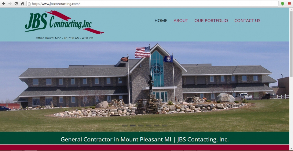 Mount Pleasant, Michigan Contractor Web Design