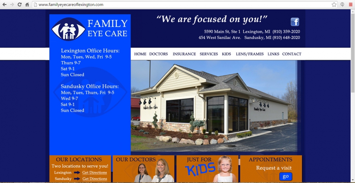 Michigan Eye Care Web Design