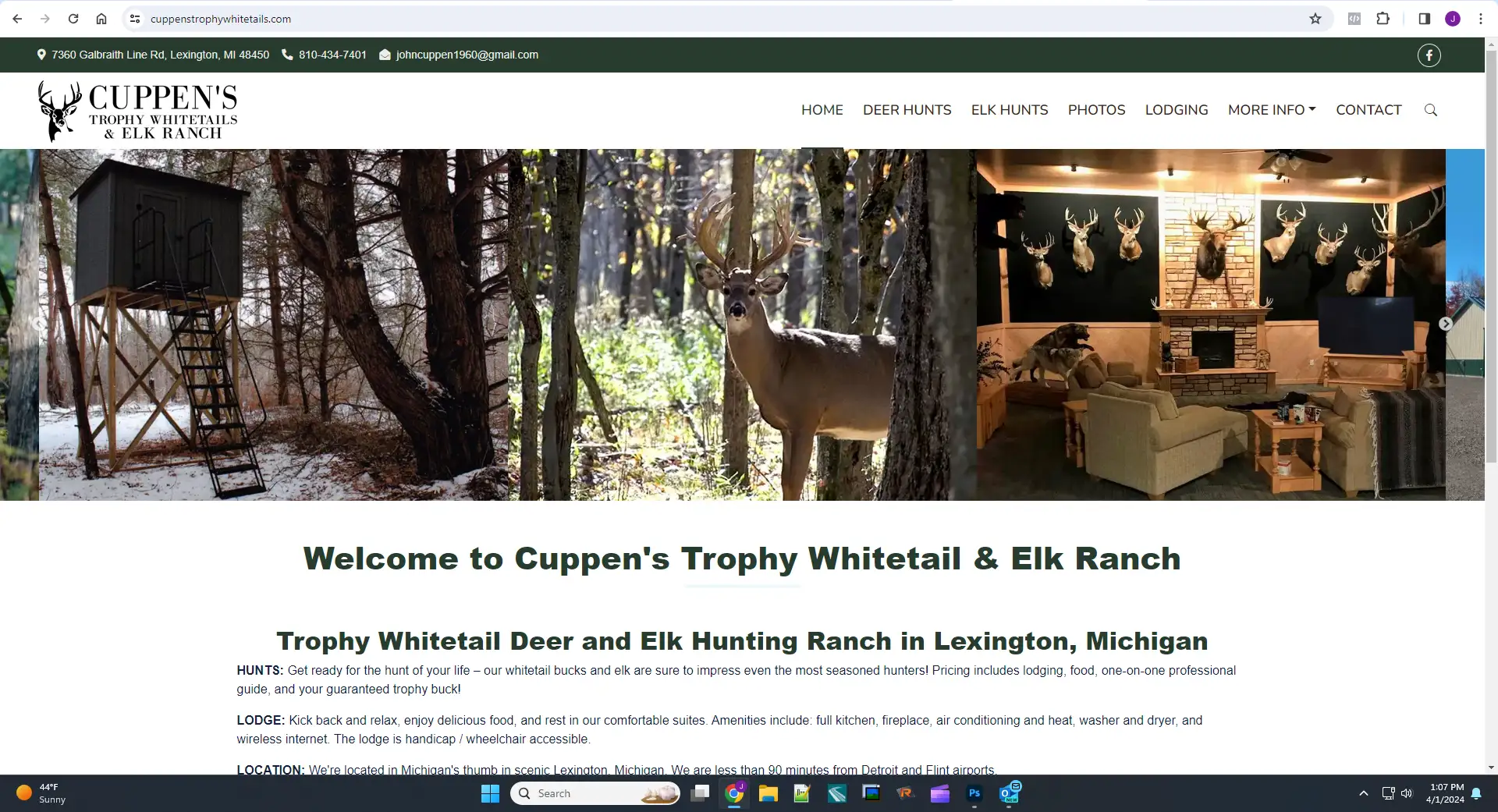 Lexington, Michigan Hunting Ranch