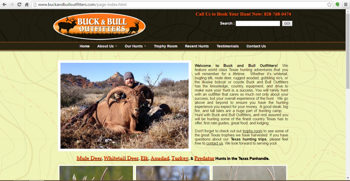 Lubbock,Texas Hunting Web Design