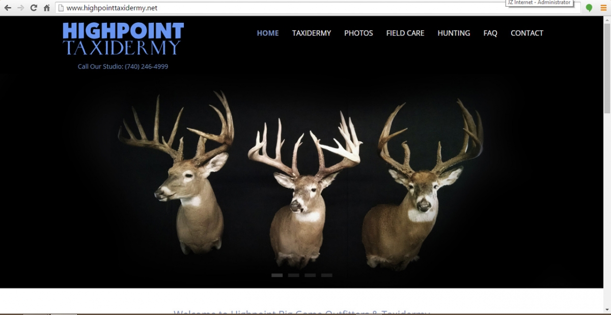 Thornville, Ohio Taxidermy Web Design