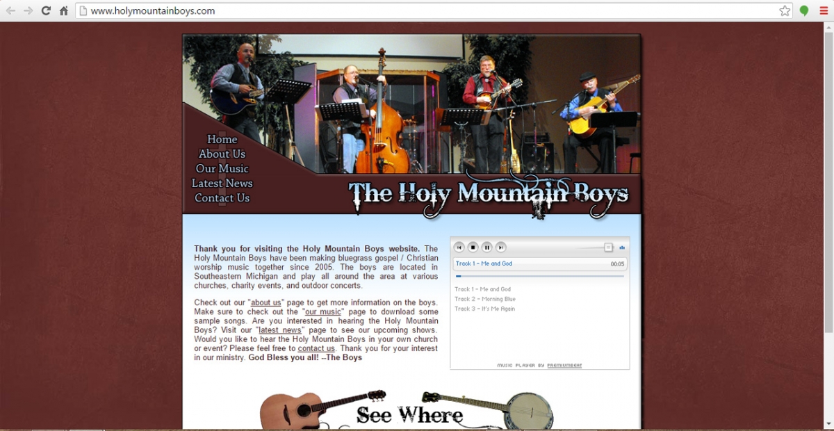 Musician and Music Band Web Design