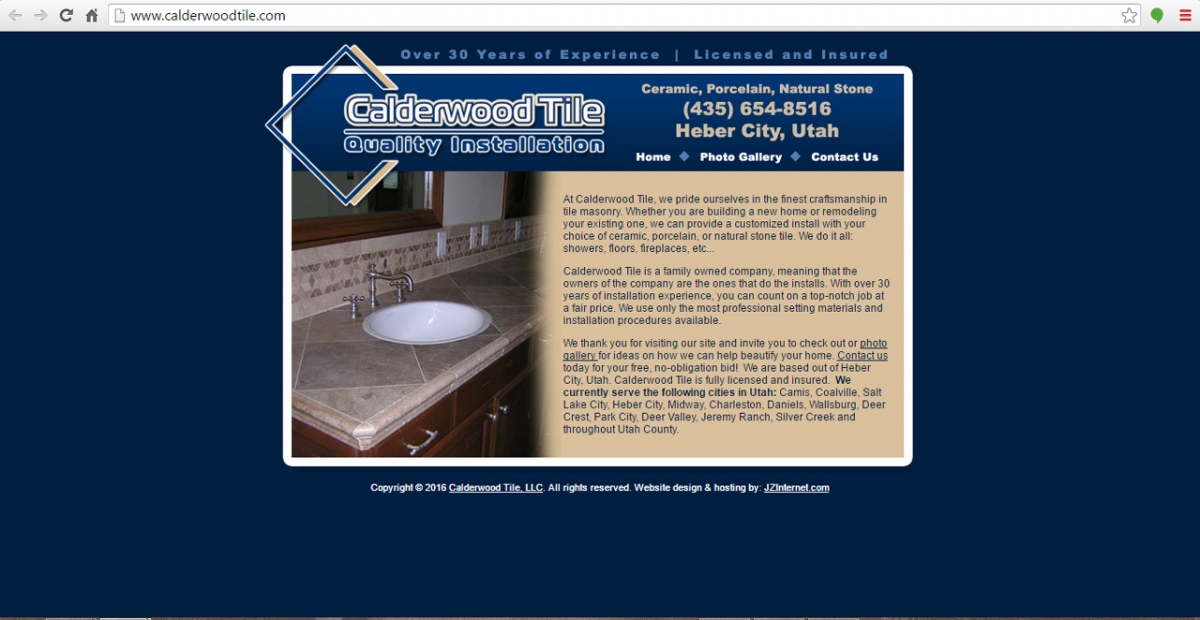 Heber City, Utah Contractor Web Design