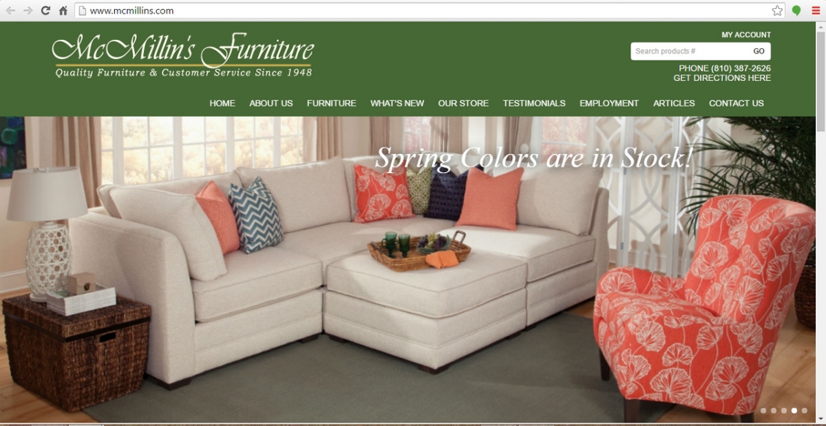 Yale, Michigan Furniture Web Design