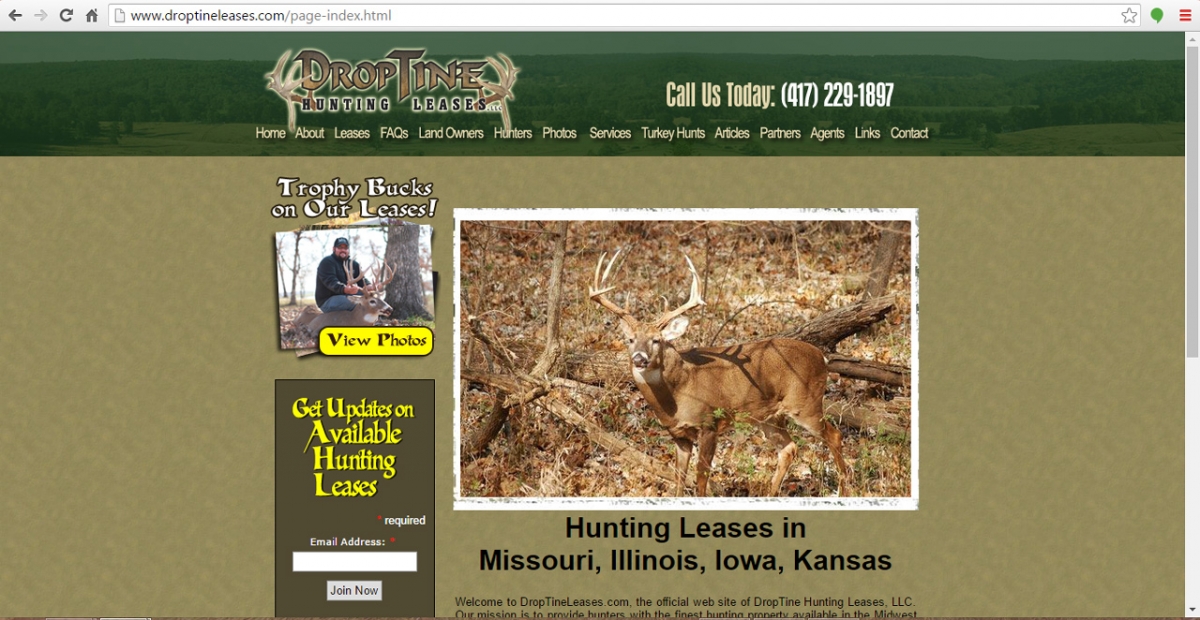Monett, Montana Hunting Lease Web Design