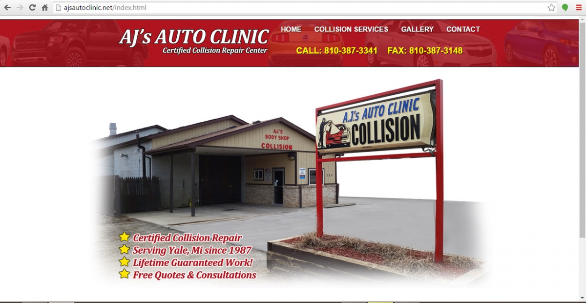 Autobody Auto Detailer Web Design